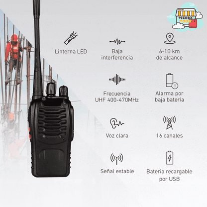 WalkiePro™  Set x 2 (GRATIS 2 Auriculares)