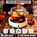 OLLA DE BOROSOLICATO GLASSFOOD® 100% ORIGINAL perfecta para preparar tus recetas favoritas 👨🏻‍🍳+ REGALO DE 5 RECETARIOS ADICIONALES