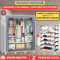 ARMARIO PORTATIL + ZAPATERO DE 6 NIVELES GRATIS EN OFERTA SOLO POR HOY 40% OFF