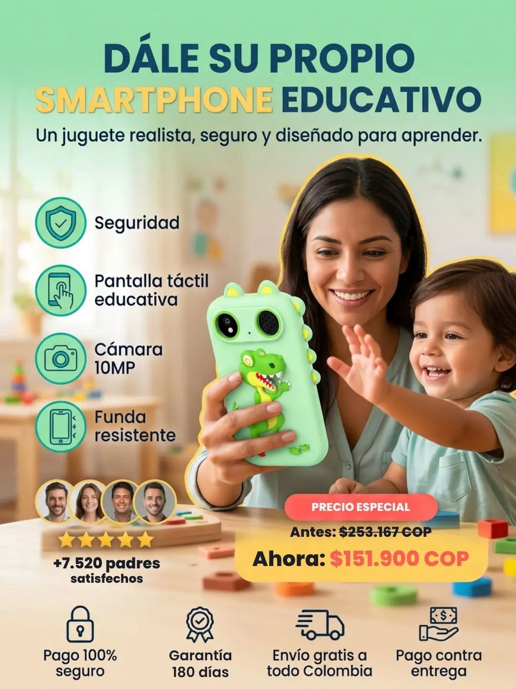 CHILDREN PHONE | el celular inteligente que educa, entretiene y protege de contenido peligroso a tus hijos mientras se divierten.