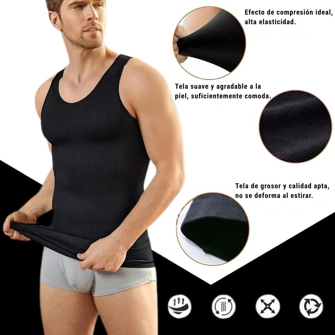 MAXFIT®  COMPRESSION |Camisilla de compresión, alinea tu postura, define tu pecho y abdomen al instante