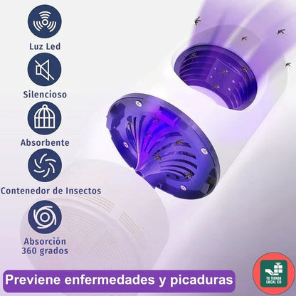 LAMPGUARD® LAMPARA LED MATA MOSQUITOS SEGURA PARA TUS HIJOS Y MACOSTAS