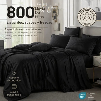 Suite Imperial | Sábanas 800 Hilos — Suavidad satinada, ajuste 360° y frescura desde la primera noche - Juego de 4 piezas en OFERTA
