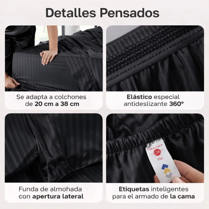 Suite Imperial | Sábanas 800 Hilos — Suavidad satinada, ajuste 360° y frescura desde la primera noche - Juego de 4 piezas en OFERTA