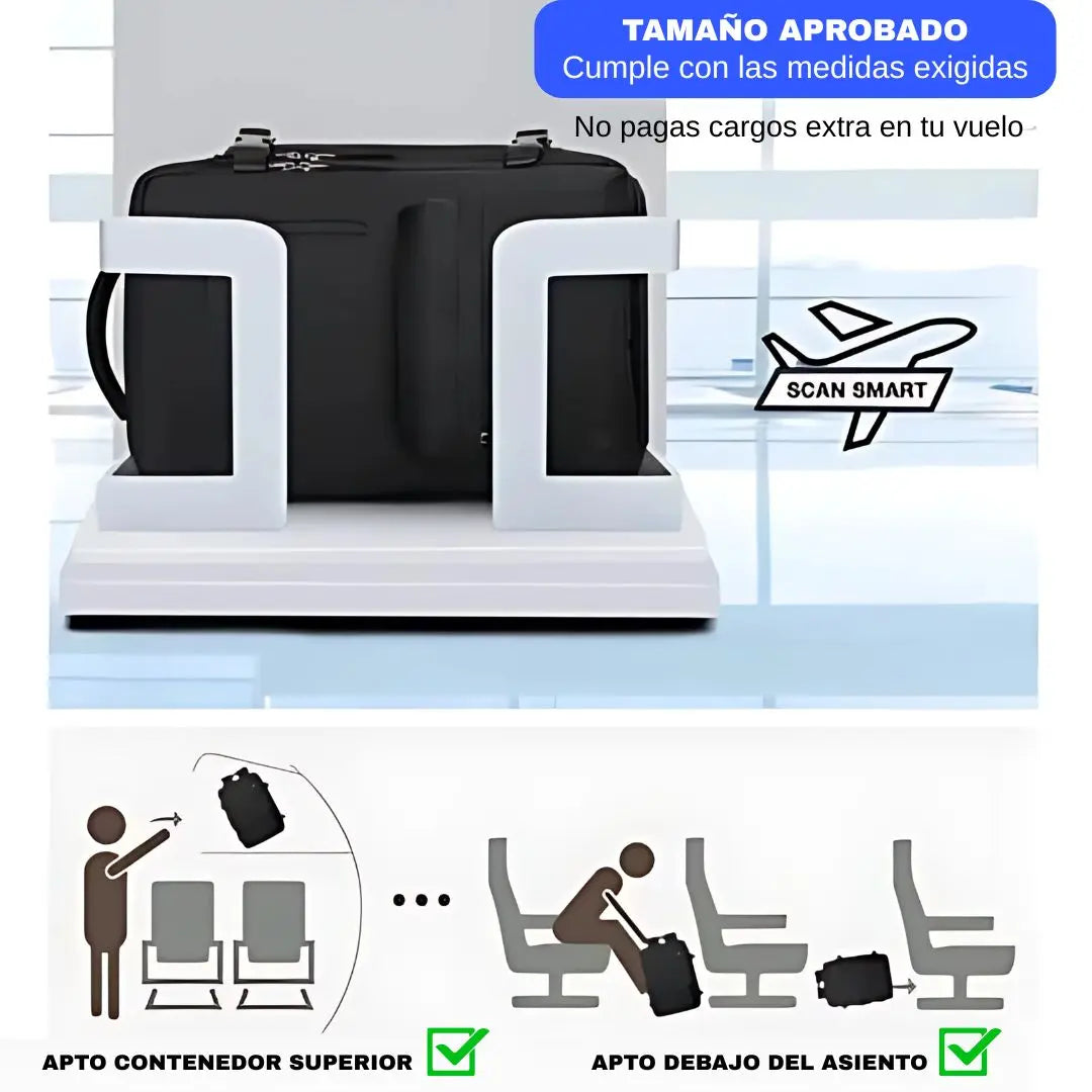 TRAVELAR® Viaja sin pagar equipaje extra — el bolso que cumple  todas las aerolíneas, organiza todo y no le teme a la lluvia.