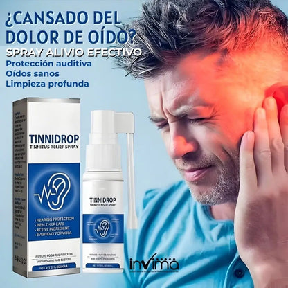 TINNIDROP | SPRAY PARA EL ALIVIO DEL ZUMBIDO, LA INFLAMACIÓN, PIQUIÑA Y PITIDOS CONSTANTES EN LOS OÍDOS
